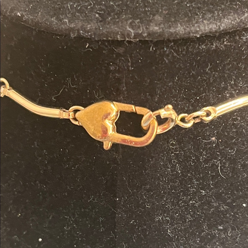 Sold-In show-Gold and Red Heart Pendant Necklace - Picture 10 of 10